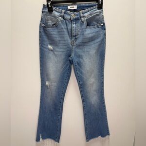 EUC CEROS Frayed Hem Denim Blue Jeans Size 25